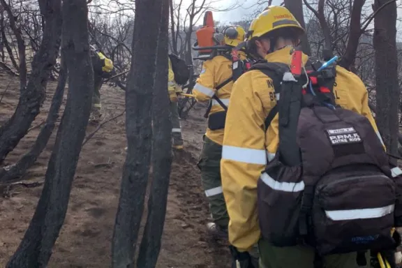 Brigadistas entrerrianos finalizaron su labor en la Patagonia y regresaron antes de lo previsto