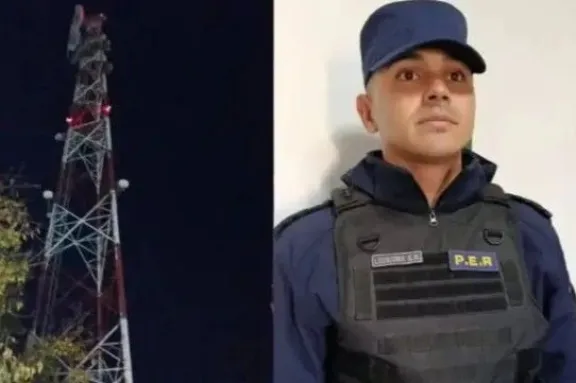 Un policía escaló una antena de 100 metros y logró salvar a un joven en una desesperante situación