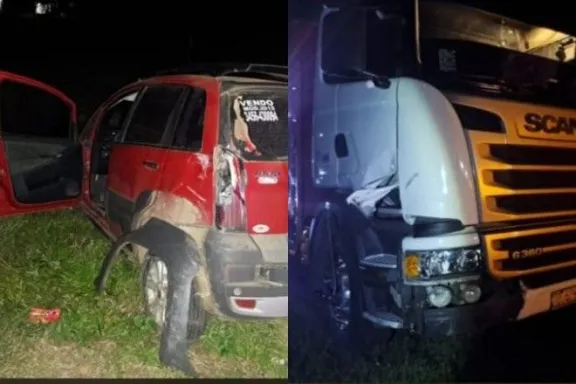 Un automóvil y un camión protagonizaron un accidente sobre la Autovía Artigas a la altura de Concordia
