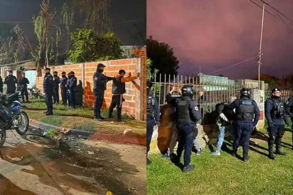Fuerte operativo policial en varios barrios: dos detenidos y secuestro de cocaína lista para la venta