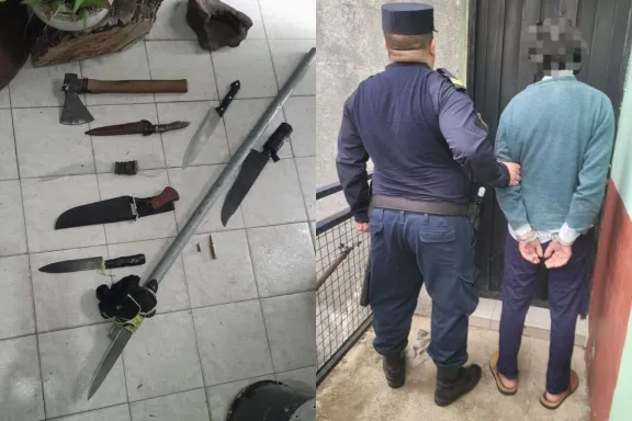 Amenazó a su vecino con una cuchilla por una disputa por el agua: allanaron su casa y fue detenido