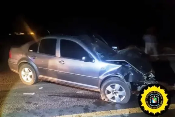 Violento choque en la ex Ruta 18: un menor sufrió una fractura y quedó con lesiones graves