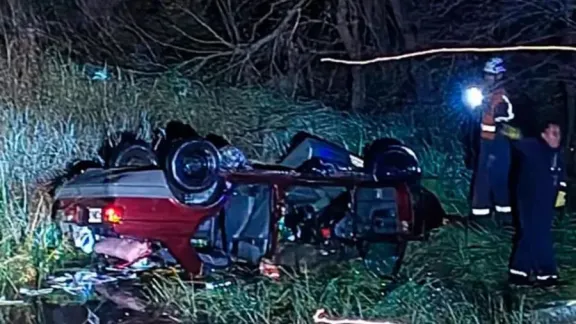 Tragedia en Ruta 9: murieron tres entrerrianos, entre ellos un bebé, tras caer con su auto a un arroyo