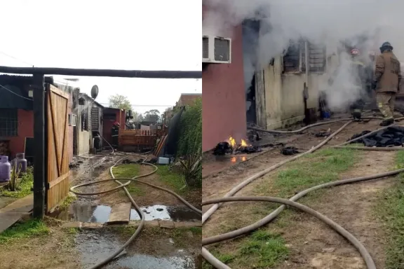 Un hombre fue rescatado de una vivienda en llamas y una familia perdió todo: piden ayuda solidaria