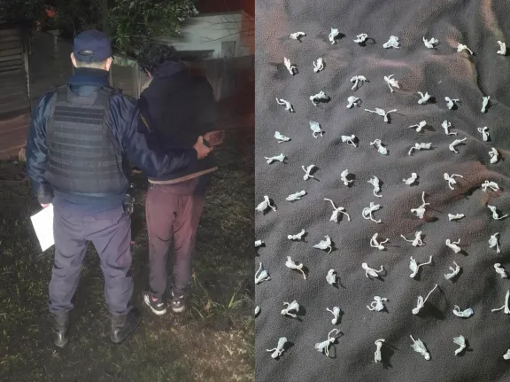 Detuvieron a un hombre con 120 dosis de cocaína y recuperaron una moto robada durante un operativo