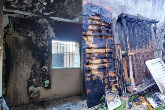 La Bianca: Un trabajo de herrería terminó en un incendio y provocó importantes daños en una vivienda