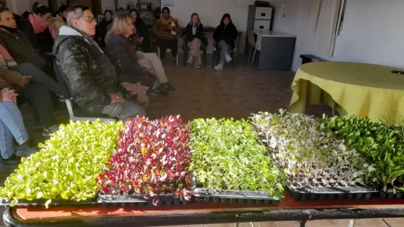 Personas mayores se capacitaron en huertas de invierno y alimentación saludable