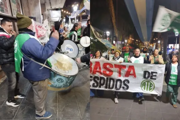 ATE se manifestó frente al Teatro Odeón por los despidos en el municipio y, tras un llamado, acordó una reunión con el Ejecutivo