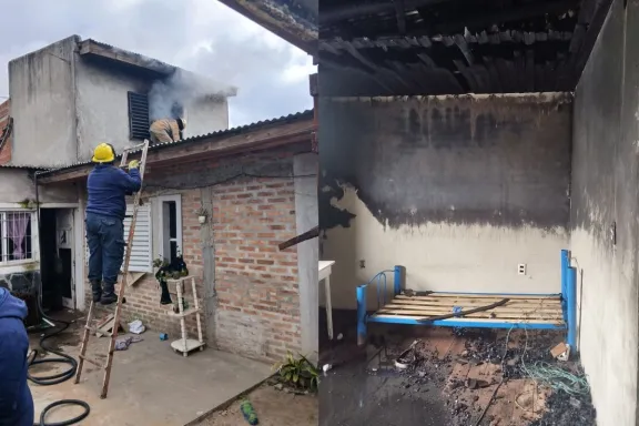 Incendio en una vivienda en Concordia: un niño habría provocado el fuego mientras jugaba con un encendedor