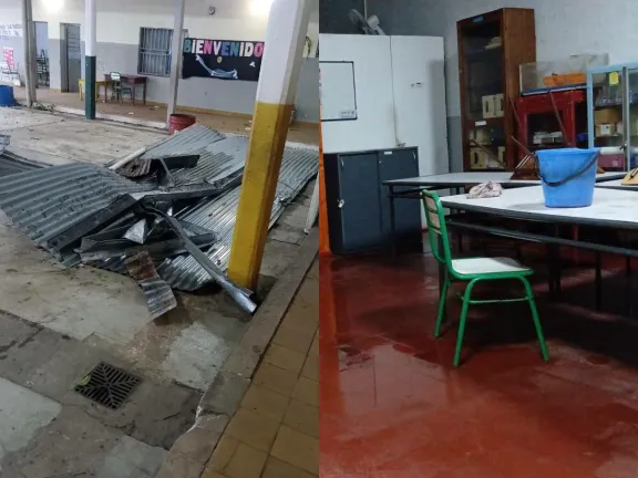 Escuelas con techos destruidos, vidrios rotos y pérdidas materiales: reclaman reparaciones urgentes tras la tormenta