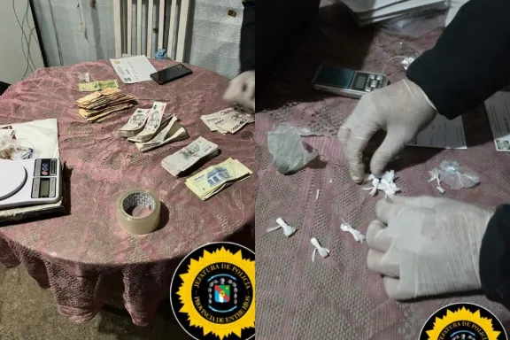 Allanamientos por narcomenudeo: dos detenidos y secuestraron cocaína, marihuana y casi $1,8 millones