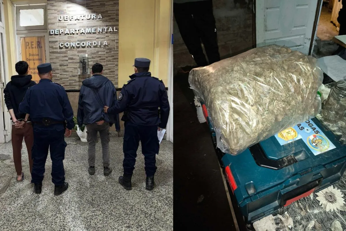 Osvaldo Magnasco: secuestraron 800 gramos de marihuana y detuvieron a tres personas